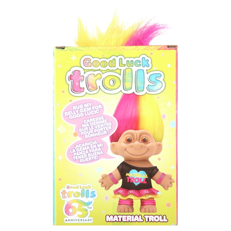 Good Luck Troll, Material Doll Pack, Collectible Toy, Bright Hair
