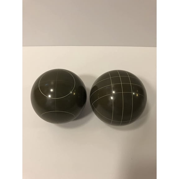 Pack of 2 - Replacement Bocce Balls - 107mm - Olive Brown with 2 Different Scoring Patterns