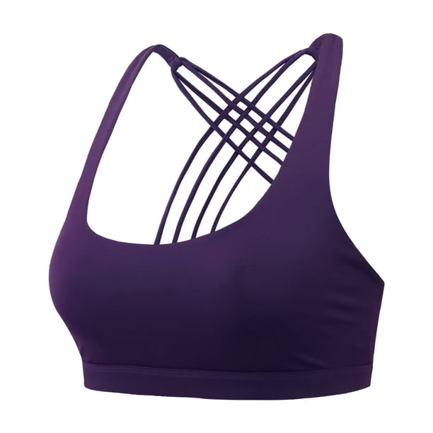 Sujetador deportivo clásico con espalda cruzada y sin aro de acero para mujer, ropa interior deportiva a prueba de golpes para yoga, correr, talla grande europea y americana