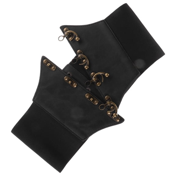 LOLIPPYY Medieval Ladies Elastic Belt for Dress Decoration Assorted Color PU Comfortable Vintage Style