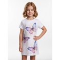 thumbnail image 5 of Comfortable Everyday Short Sleeve Summer Dress for Girls Comfort-Fit Casual Dress Round Neck Junior Girls Age 7-13, 5 of 6