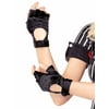 Leg Avenue Fingerless Motorcycle Gloves, O/S, Black