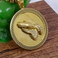 thumbnail image 3 of Vintage Jewelry 14K Yellow Gold Pendant Necklace Zircon Prayer Praying Hand Non-fading Men's Necklace Gift Accessory, 3 of 5