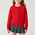 thumbnail image 1 of xaweyi Girls Spring And Thin Cardigan Sweater Comfortable Soft Stylish Solid Color Girls Sweater Coat,Sizes 9-10 Years, 1 of 4