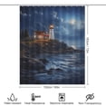 thumbnail image 2 of Lighthouse Sunrise Coast Scenery Pale Blue Tan Shower Curtain Modern Home Bathroom Bathtub Decor Waterproof Fabric with 12PCS Hooks, 2 of 8