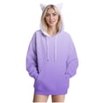 thumbnail image 2 of Giftesty Women's Cute Cat Ear Hooded Printed Soft Loose Fit Long Sleeve Casual Sweatshirt for Daily Wear Outings, 2 of 5