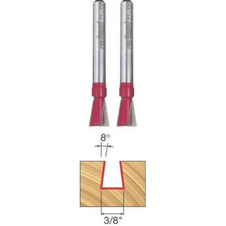 

Freud Genuine 3/8 (Dia.) 8 Degree Dovetail Bit 1/4 Shank 2-Pack # 22-120-2PK
