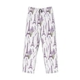 thumbnail image 4 of Goofa Lavender Flowers Printed Soft Pajama Pants for Men, Wide Leg Comfy Casual Lounge Yoga Pants-Medium, 4 of 9