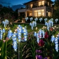 thumbnail image 3 of GLUAAE 2 Pack Solar-Powered Wisteria Flower Lights - Waterproof Outdoor Solar Lights for Garden, Patio & Yard Decor with Warm White LED-Blue, 3 of 7