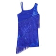 thumbnail image 4 of Sywiyi Robe de Danse Jazz Latine à Franges avec Diamants Brillants pour Filles Salsa Samba Rumba Cha Tango Bleu Royal 6, 4 of 5