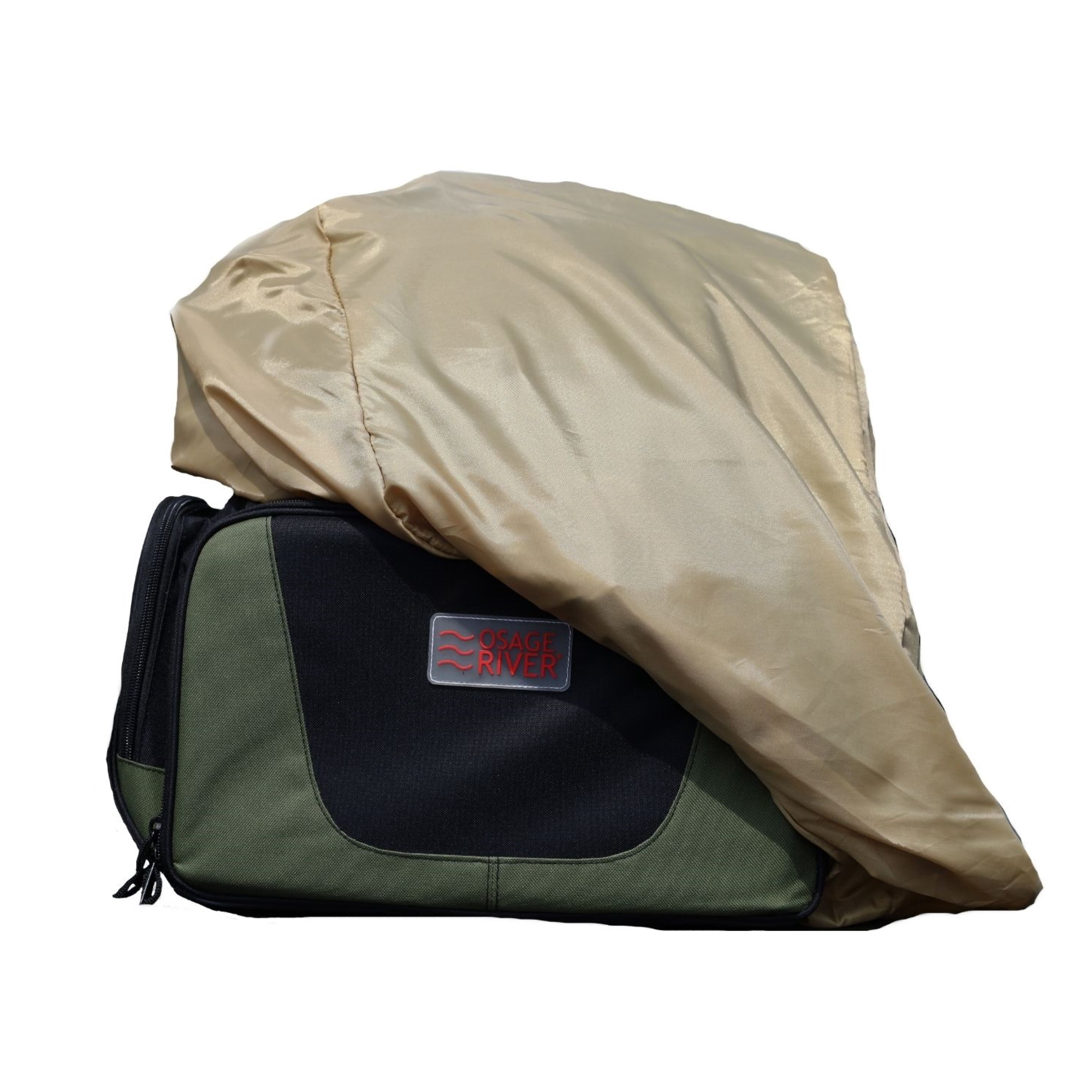 Osage River Ultimate Fishing Backpack, Night Fishing Light, Waterproof Rain Cover, Medium Bag with Tackle Boxes Included