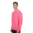 thumbnail image 4 of Gildan Mens Heavy Blend Crewneck Sweatshirt Soft Fleece Sweater 8oz 50/50 Cotton/Polyester, Safety Pink S, 4 of 5