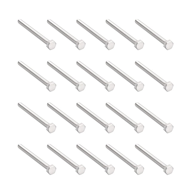 Tornillos de cabeza hexagonal de acero inoxidable 304 de 1/4"-20 x 3" 20pcs