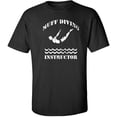 thumbnail image 1 of T-shirt Homme Noir Drôle pour Instructeur de Plongée, 1 of 1