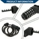 thumbnail image 2 of Candado de bicicleta ajustable Unique Bargains, candado de cadena de bicicleta, candado de cable de bicicleta reiniciable de 5 dígitos, aleación de zinc, ABS, 133 cm, negro, 1 pieza, 2 of 6