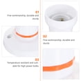 thumbnail image 4 of OULII 2 Ensembles Base de Lampe en Plastique pour Douille Adaptateur avec Design Rond Vintage, 4 of 8