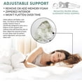 thumbnail image 3 of EnerPlex CertiPUR-US Certified Never-Flat Luxury Memory Foam King Pillow Shredded Bed Cooling Adjustable Loft Fully Machine Washable Removable Bamboo Cover 36x20 5-Year Warranty (King), 3 of 9