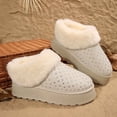 thumbnail image 5 of hzomhy Womens Snow Boots Closed Toe Warm Lining Thick Sole Slip On Design for Casual Cold Weather Daily Wear, 5 of 9