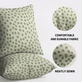 thumbnail image 5 of Sage Green Pillow Covers 18x18 Set of 2 Sage Cream Polka Dot Boho Style Print Decorative Throw Pillow Cases Outdoor Farmhouse Decoration for Sofa Couch Bed, 5 of 6