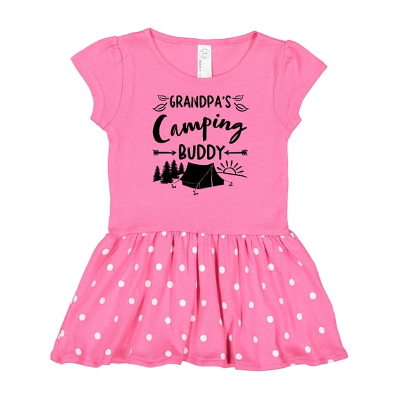 Inktastic Grandpas Camping Buddy Gift Baby Girl Dress