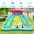 thumbnail image 3 of Gymax Inflatable Mighty Water Park Bouncy Splash Pool Climbing Wall w/ 735W Blower, 3 of 10