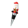 thumbnail image 2 of Dserhfy Leak-proof Christmas Wine Stopper Food Grade Creative Cartoon Fresh-keeping Santa Claus Wine Bottle Plug Party Supplies, 2 of 8