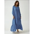 thumbnail image 2 of Printed Crew Neck Viscose Maxi Dress, 2 of 6