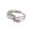 04 White K 0096, variant on Unique Anxiety Ring with Spinner Circle Adjustable Size Fashion Jewelry Piece