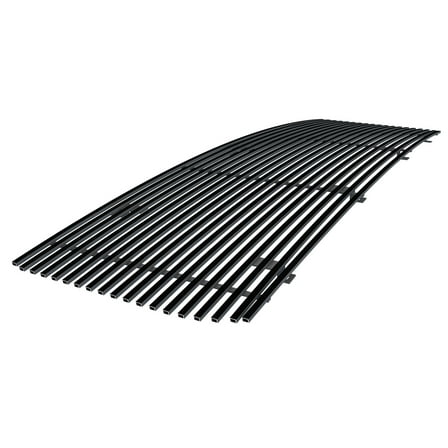 APS Premium Stainless Steel Black 8x6 Horizontal Billet Grille Compatible with GMC Sierra 1500 2014-2015 Main Upper N19-J37958G