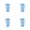 Blue-4Pcs, variant on 4-Pack Vertical Ribbed High-Performance PP Water Cups, Simple and Stylish for Home Use, New Design Cold Water Cups (Green)