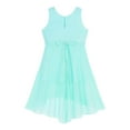 thumbnail image 5 of inhzoy Kids Big Girls Flower Girls Dress Chiffon Rhinestone Bridesmaid Wedding Birthday Party Gowns,Sizes 4-16 Mint Green 4, 5 of 5