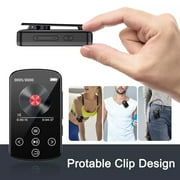 MP3 Player,Bluetooth 5.4 MP4 Music Player with 64GB SD Card,Portable HIFI Sports Music Player with Clip Touch Screen Button,Voice Recorder,FM Radio,E-Book,Support up to 128GB for Running,Walking