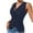 Navy, variant on Women's Waistcoat V Neck Sleeveless Button Up Vest Jackets Dressy Suit Tops