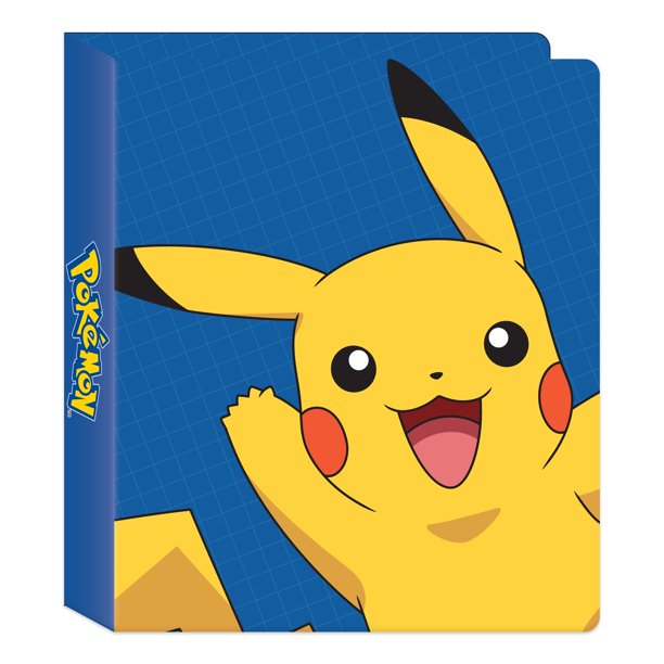 Pokémon 3Ring Vinyl Binder with 1 inch Round ORings, 9.75 Inch Wide