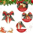 thumbnail image 4 of CSChome Christmas Bow Pendant Colorful Ribbon -Knot Xmas Tree Hanging Ornament Handmade Craft Gift Merry Christmas Pendant with Bells Crisp Sound, 4 of 7