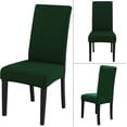 thumbnail image 3 of Chair Covers for Dining Chairs, High Stretch Removable Washable Chair Protector Cover Set of 6, Chair Slipcovers for Dining Room, Kitchen,Home Party,Wedding Ceremony(Hunter Green, 6PC), 3 of 6