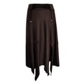 thumbnail image 4 of Cavosen Maxi Skirt with Slit Flowy Plus Size Loose Pleated High Waist Mix Skirt Ladies Vacation Soft Summer Skirt Coffee XL, 4 of 4