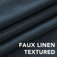 thumbnail image 3 of Linen Blackout Curtains 96 Inches Long 100% Absolutely Blackout Thermal Insulated Textured Linen Look Curtain Draperies Anti-Rust Grommet, Energy Saving with White Liner, 2 Panels, Navy, 3 of 5