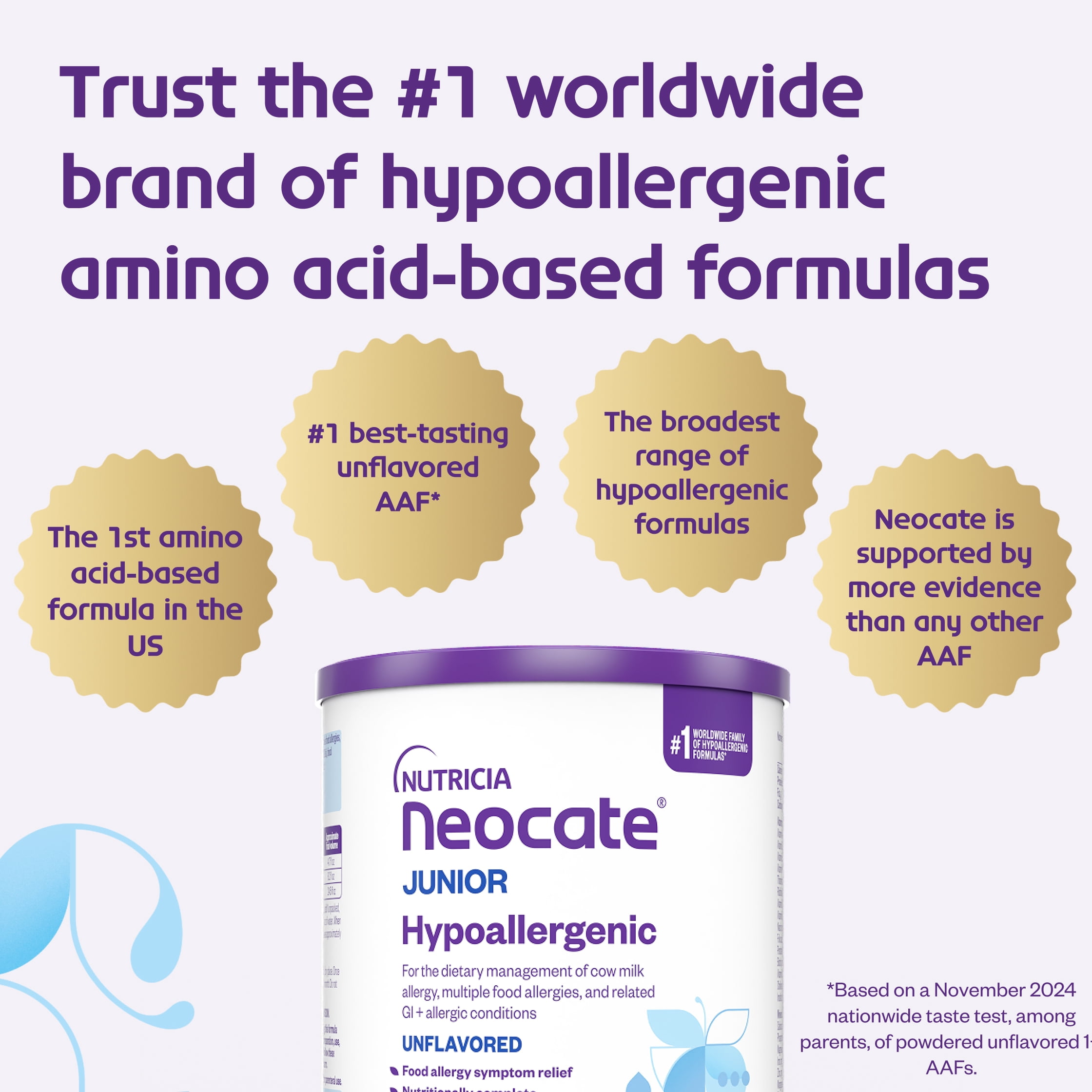 (4 pack) Neocate Junior Amino Acid-Based Formula without Prebiotics - Unflavored - 14.1 Oz Can