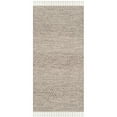 thumbnail image 1 of Safavieh Montauk Collection MTK330M Handmade Tassel Cotton Area Rug, 4' x 6', Ivory / Steel Grey, 1 of 4