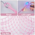thumbnail image 4 of GOR Stuffed Animals Net or Hammock with LED Light, Hanging Stuffed Animals Storage Toy Hammock Net Corner Wall Girls Room Decor Toy Storage Organizer, Pink, L, 4 of 17
