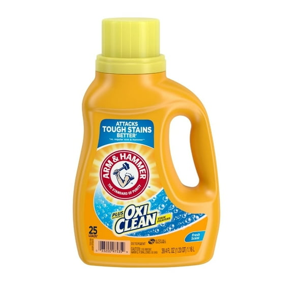 ARM & HAMMER Plus OxiClean Liquid Laundry Detergent (Pack 1) - 25 Loads, 32.5fl