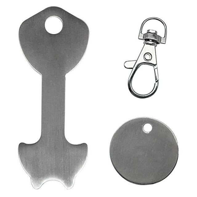 Llave del carrito de la compra 2 piezas de llavero, llavero de material acero inoxidable con llave de liberación Magideal Llave del carrito de la compra
