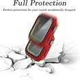 thumbnail image 3 of Case Compatible avec Apple Watch Série 7 41mm / 45mm PC Pare-Chocs avec Protection d'Écran en Verre Trempé Mat Couverture Rigide de Couleur Unie (Rouge, 45mm), 3 of 5