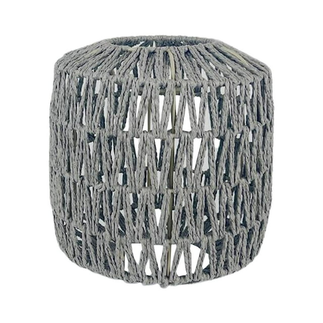 1 pieza de lámpara colgante, accesorio de luz colgante tejido, cubierta de candelabro bohemio para Gris B Zulema Pantalla tejida