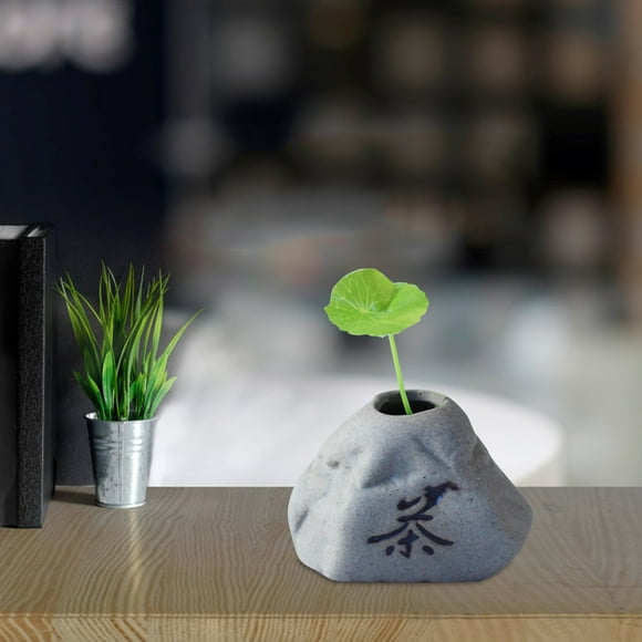 Giyblacko Flower PotsRustic Ceramic Planter With Personalized Inscription Faux Stone Design Thumbsized Flower Pot