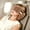 Brown BW, variant on Naittoop Gray Travel Pillow with Eye Mask Foldable Cotton Sleeping Neck Pillow with Chain and Zipper for Airplane Portable Plane Travel Accessories 11.8*5.9in