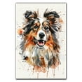 thumbnail image 3 of Shetland Sheepdog Dog Wall Art Animal Oil Painting On Canvas Poster Dog Watercolor Colorful Cute Dogs Aesthetic Room Decor Canvas Poster Unframe 8x12 inch, 3 of 6