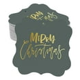 thumbnail image 1 of Inkdotpot Real Gold Foil Merry Christmas Tags Favor Bracket Shape Hang Pack Of 100 Paper Tags, 1 of 6