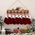 thumbnail image 6 of 7-inch Red Knit Monogram Christmas Stockings,Personalized Initial Christmas Stocking, Family Holiday Xmas Party Decor, 6 of 9